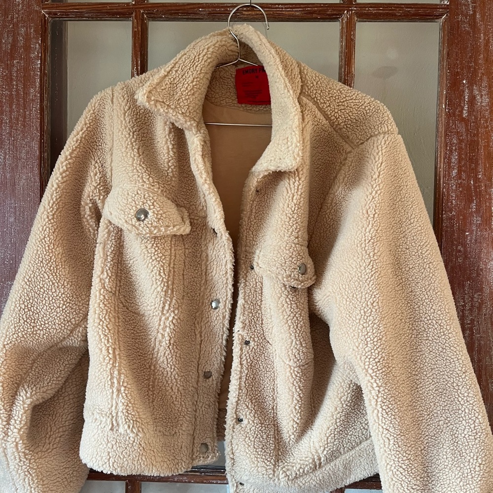 Emory Park Tan Teddy Bear Jacket